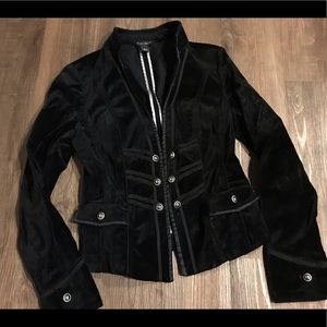 White House Black Market Velvet Steampunk Jacket